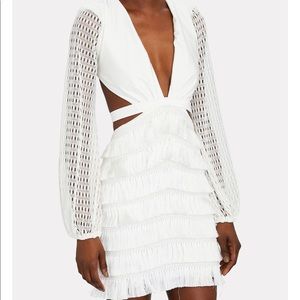 PATBO
Fringed Cut-Out Mini Dress